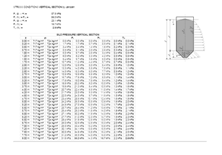 Berechnung der Spannungen im Silo DIN 1055-6, EN 1991-4 - Spannungen im Siloschaft